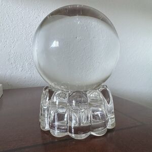 Crystal Ball Glass Orb Sphere With Stand Home Decor Meditation Paperweight